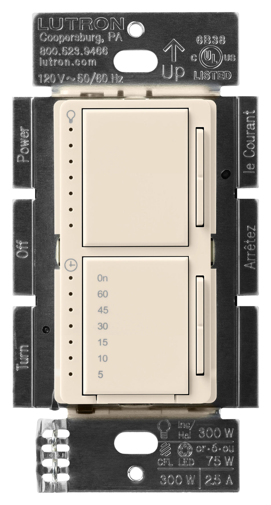 Lutron Maestro Dual Control - LED+ Dimmer and Countdown Timer | MACL-L3T251