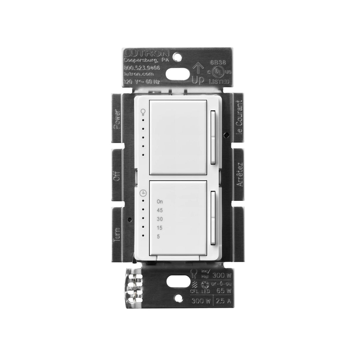 Product Marketing Image of Lutron Product MACL-L3T251B-WH offered by Simply Secured for customer visibility