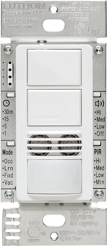 Product Marketing Image of Lutron Product MS-B202-WH offered by Simply Secured for customer visibility