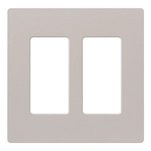 Lutron Claro 2-Gang Decorator Wallplate - Screwless Snap-On Design | SC-2