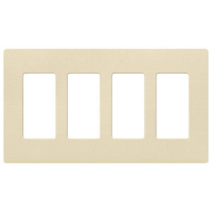 Lutron Claro 4-Gang Decorator Wallplate - Screwless Snap-On Design | SC-4
