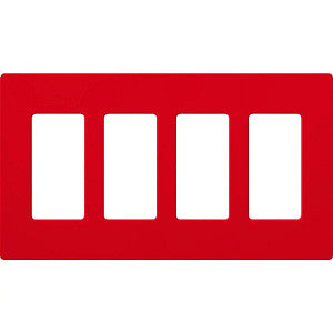Lutron Claro 4-Gang Decorator Wallplate - Screwless Snap-On Design | SC-4