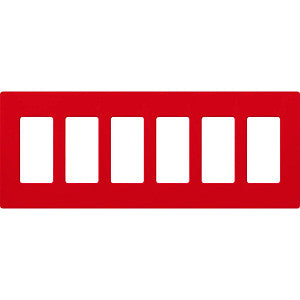 Lutron Claro 6-Gang Decorator Wallplate - Screwless Snap-On (Satin Finish) | SC-6