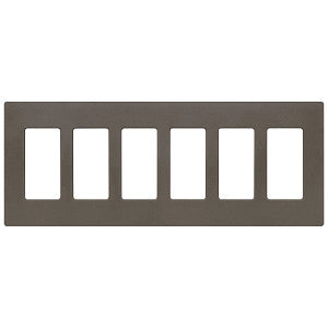 Lutron Claro 6-Gang Decorator Wallplate - Screwless Snap-On (Satin Finish) | SC-6