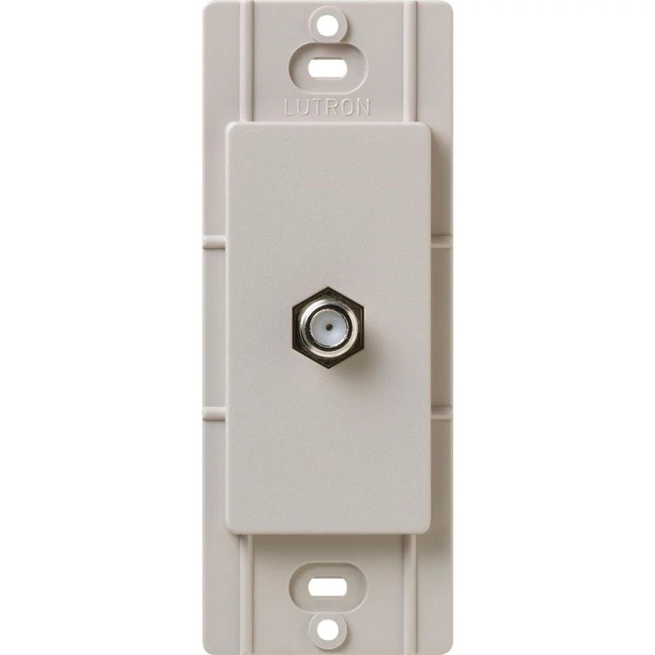 Lutron Satin Colors Coaxial Cable Jack - F-Style Threaded Decorator Insert | SC-CJ