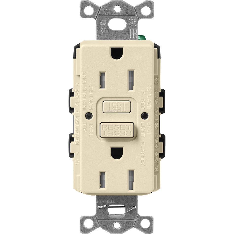 Lutron Satin Colors 15A GFCI Receptacle - Self-Testing Tamper-Resistant Safety Outlet | SCR-15-GFST