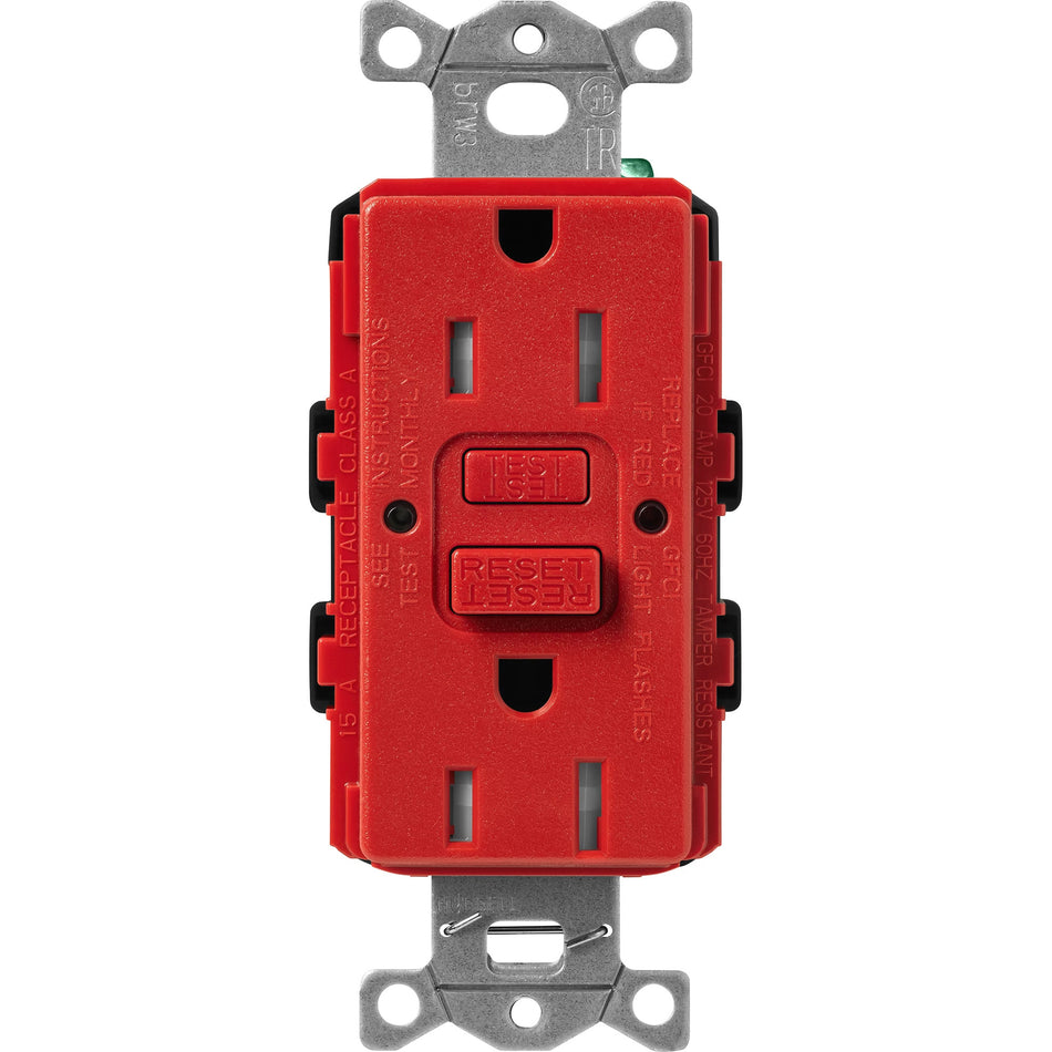 Lutron Satin Colors 15A GFCI Receptacle - Self-Testing Tamper-Resistant Safety Outlet | SCR-15-GFST