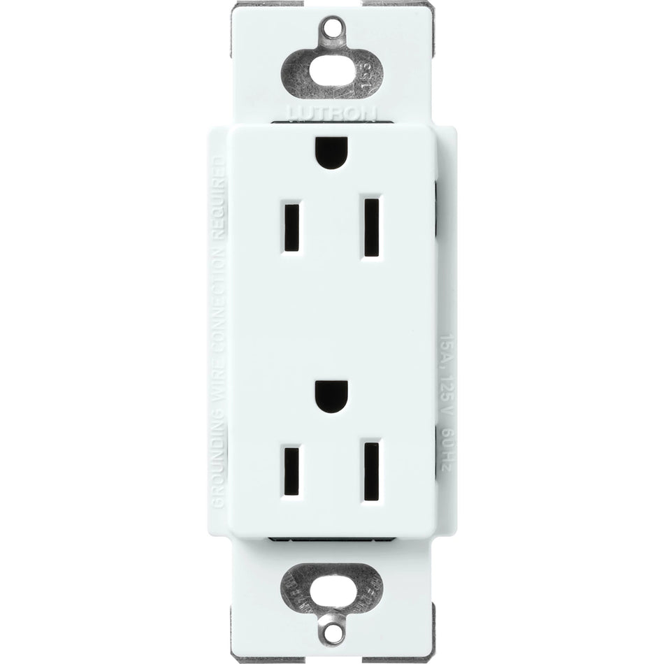Lutron Satin Colors 15A Standard Duplex Receptacle - Designer Decorator Outlet | SCR-15