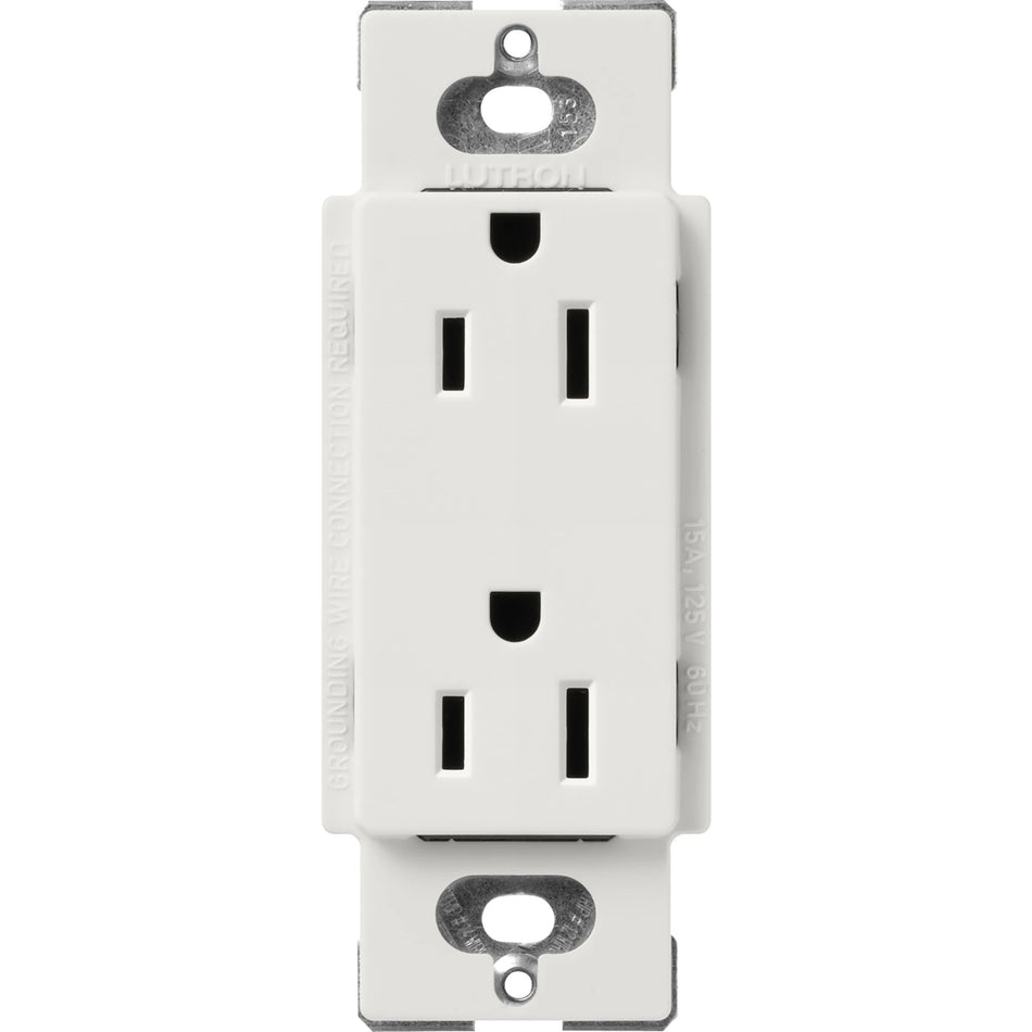 Lutron Satin Colors 15A Standard Duplex Receptacle - Designer Decorator Outlet | SCR-15