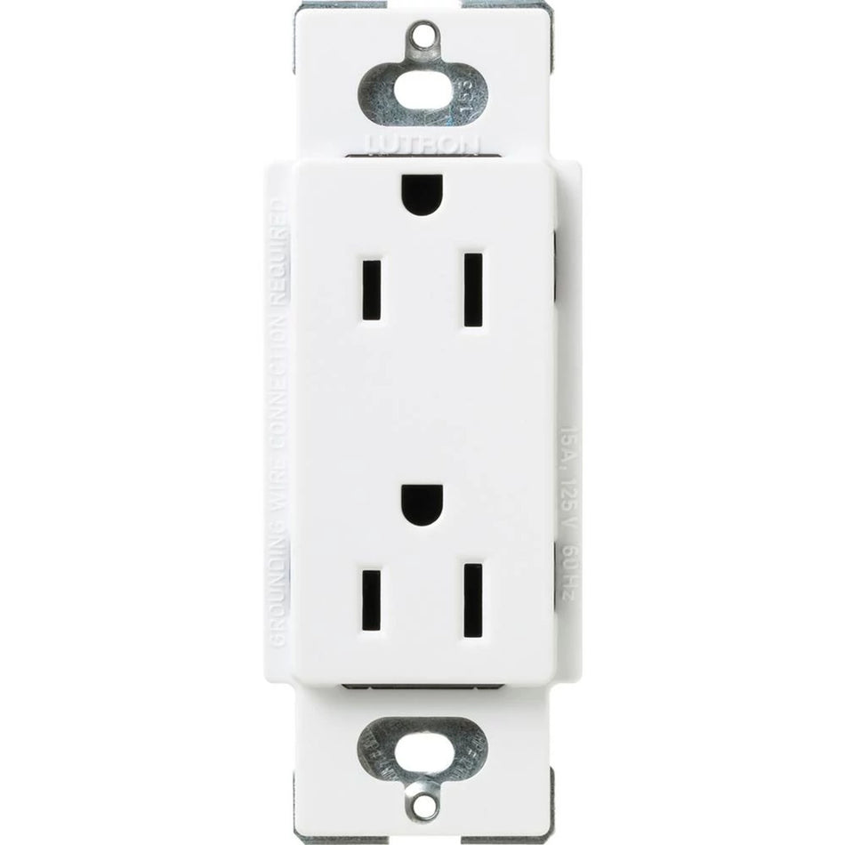 Lutron Satin Colors 15A Standard Duplex Receptacle - Designer Decorator Outlet | SCR-15