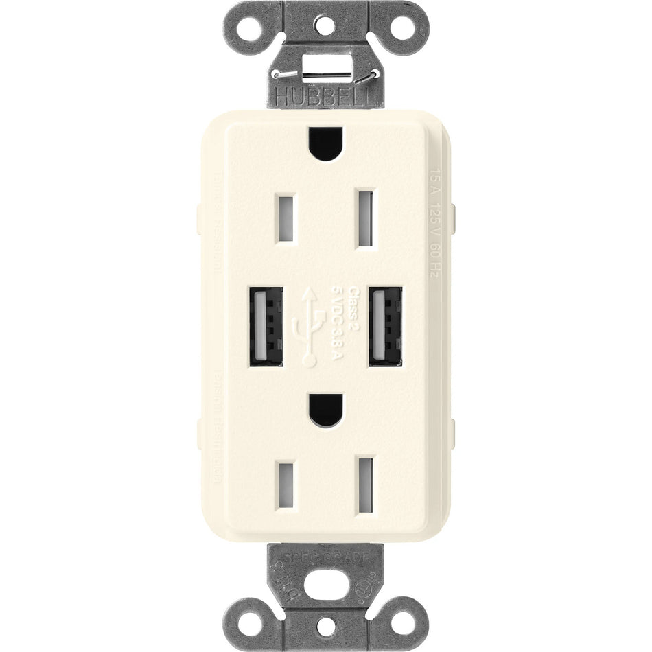 Lutron Satin Colors 20A GFCI Receptacle - High-Capacity Self-Testing Safety Outlet | SCR-20-GFST