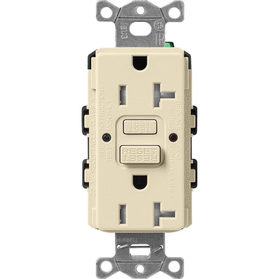 Lutron Satin Colors 20A GFCI Receptacle - High-Capacity Self-Testing Safety Outlet | SCR-20-GFST