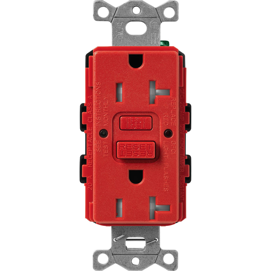 Lutron Satin Colors 20A GFCI Receptacle - High-Capacity Self-Testing Safety Outlet | SCR-20-GFST
