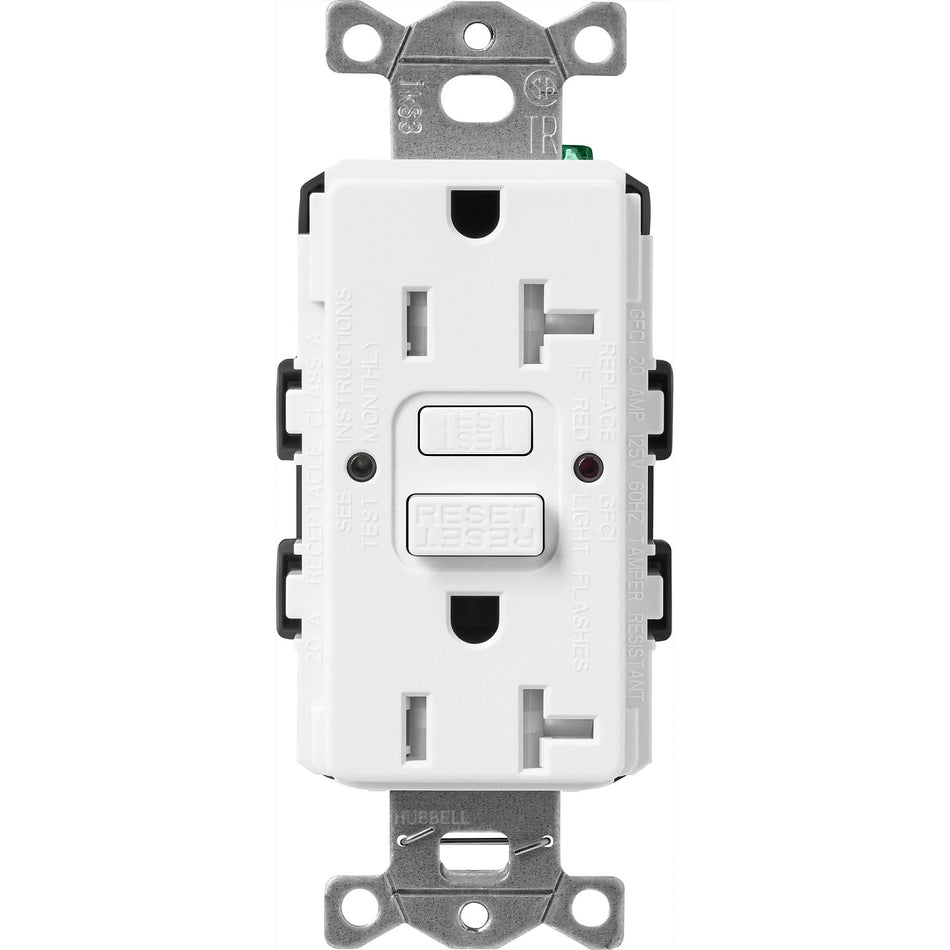 Lutron Satin Colors 20A GFCI Receptacle - High-Capacity Self-Testing Safety Outlet | SCR-20-GFST