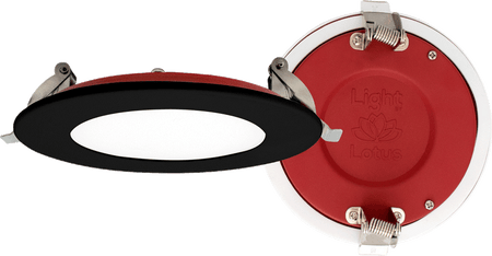 Studio Photography Marketing Image of Lotus LED Lights Product FR-LED-4-S12W-5CCT-PL-BK for SimplySecured.ca Shopify