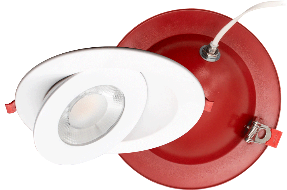 Studio Photography Marketing Image of Lotus LED Lights Product FR-LED-6-S15W-5CCT-FG-WH for SimplySecured.ca Shopify