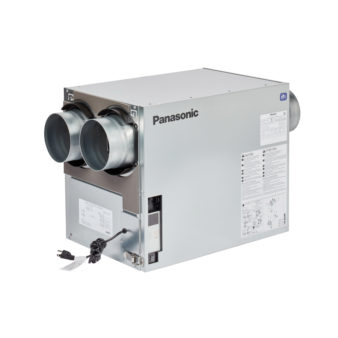 Panasonic BalancedHome Elite 150 CFM ERV FV-15VE1S side-port, temperate, exhaust-only