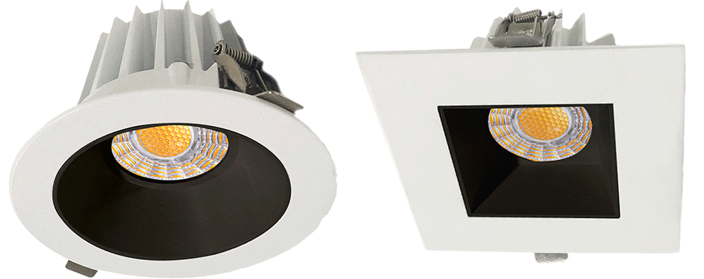 Studio Photography Marketing Image of Lotus LED Lights Product JXL-COB04-R15W-CCT-4RR-SM-WH for SimplySecured.ca Shopify