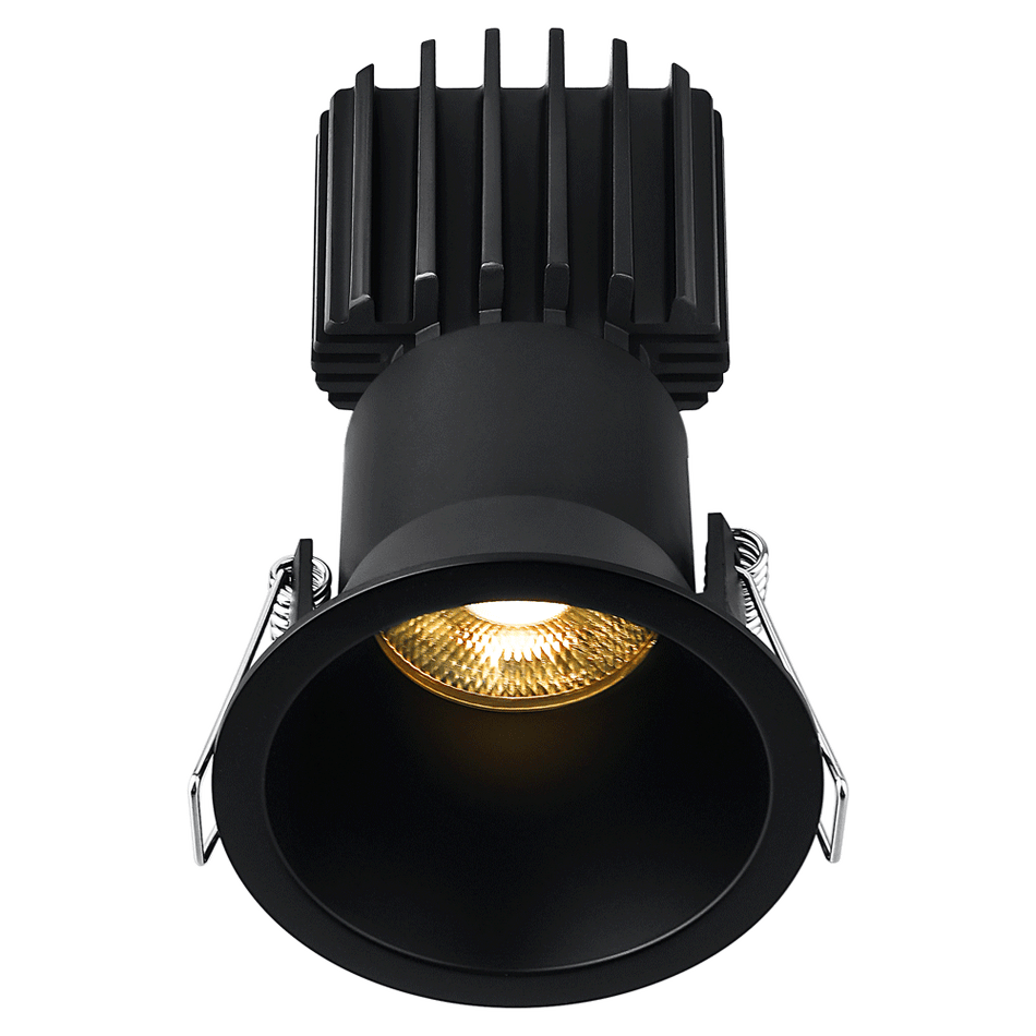 Tangra 3" Fixed Round Deep Regressed Thin Trim Black | L3F-RDT-BK