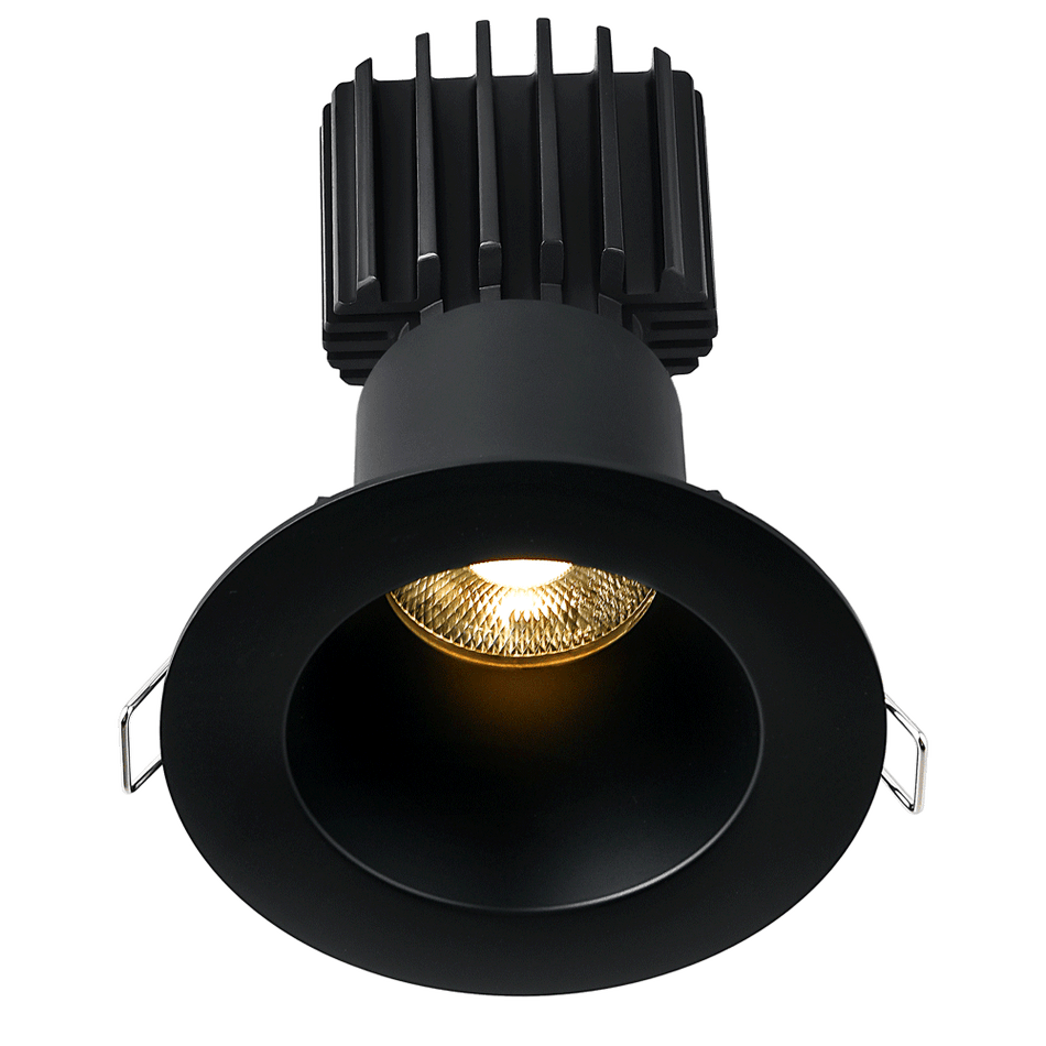 Tangra 3" Fixed Round Deep Regressed Wide Trim Black | L3F-RDW-BK