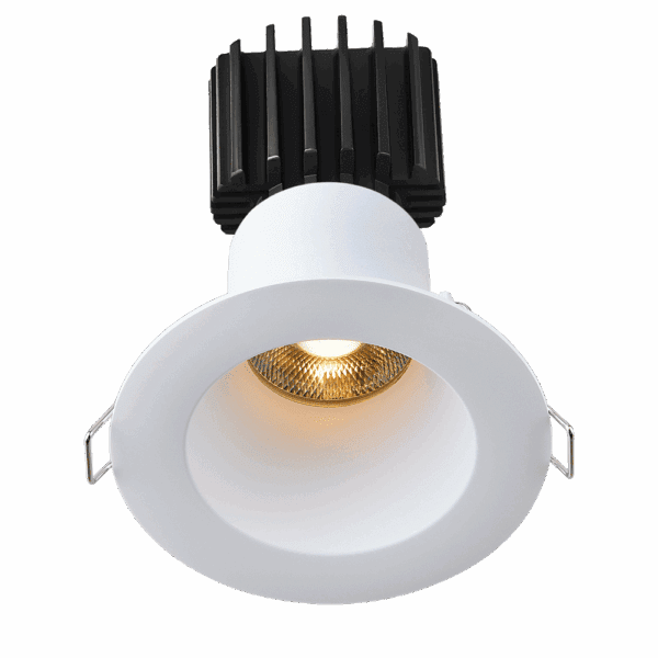 Tangra 3" Fixed Round Deep Regressed Wide Trim White | L3F-RDW-WH