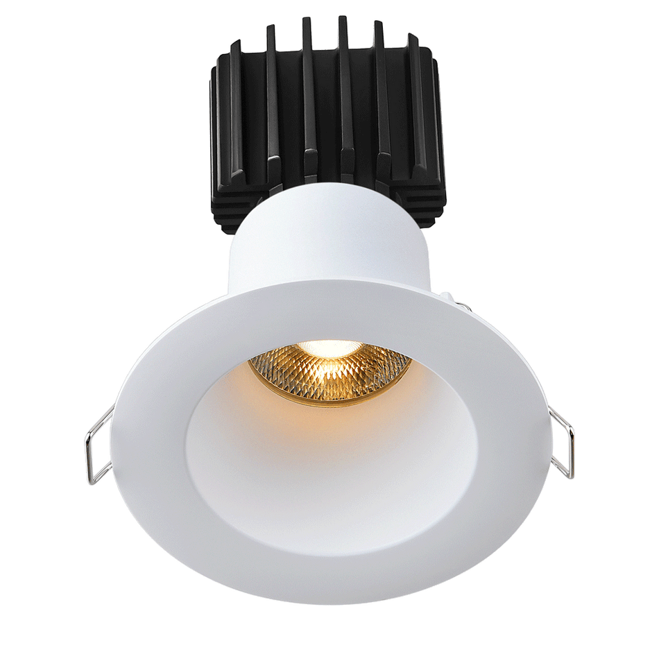 Lotus Tangra 3" Fixed Round Deep Regressed Wide Trim White/Black | L3F-RDW-WB