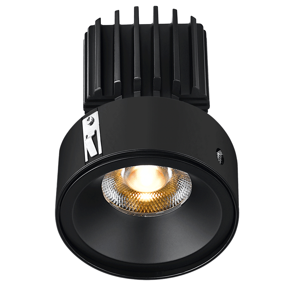 Tangra 3" Fixed Round Recessed Invisible Flangeless Black | L3F-RRF-BK