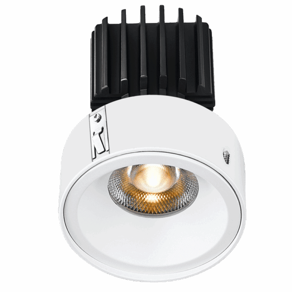 Tangra 3" Fixed Round Recessed Invisible Flangeless White | L3F-RRF-WH