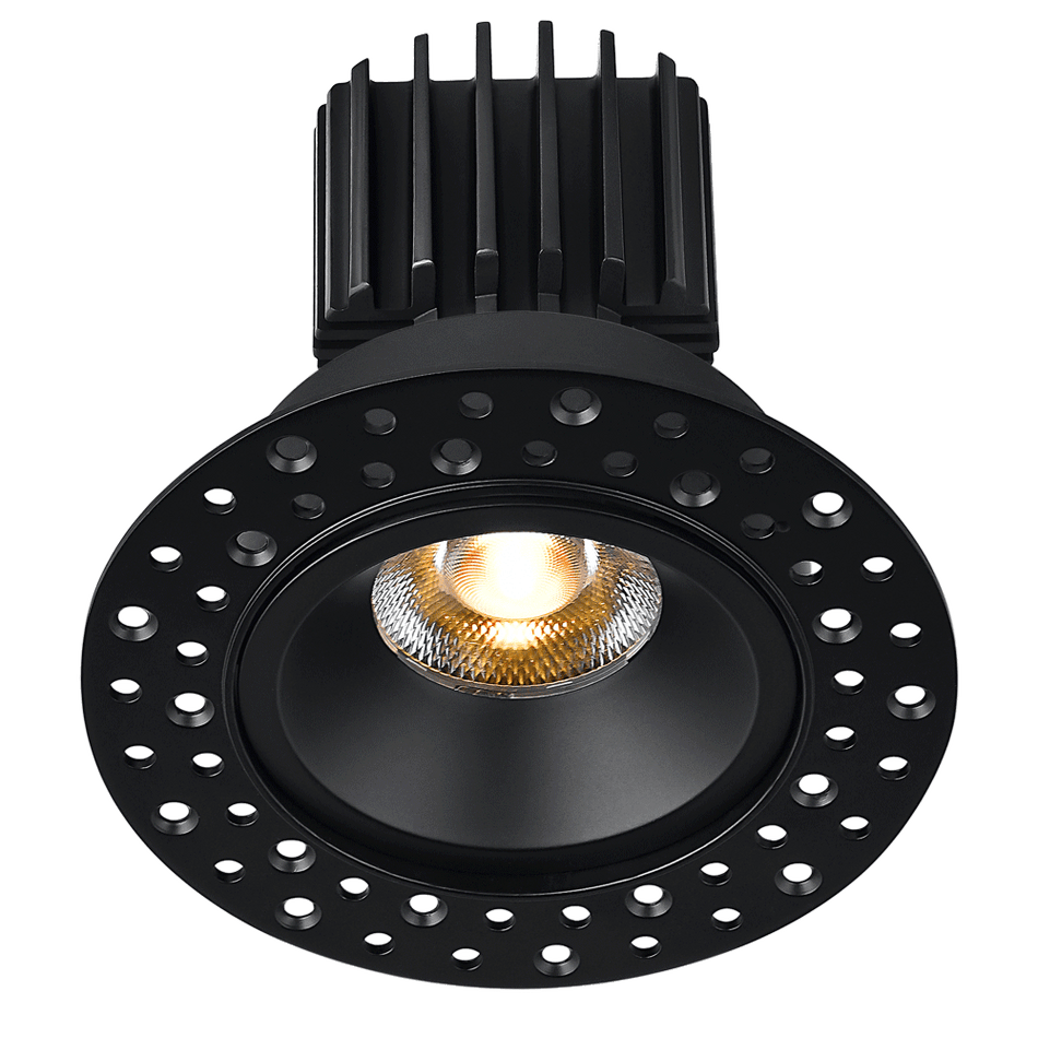 Tangra 3" Fixed Round Recessed Invisible Trim Black | L3F-RRI-BK