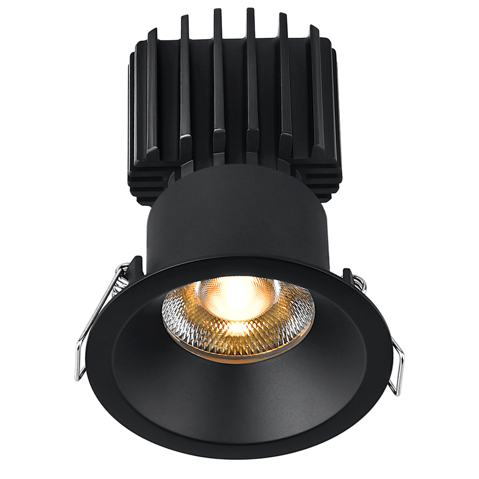 Tangra 3" Fixed Round Recessed Thin Trim Black | L3F-RRT-BK