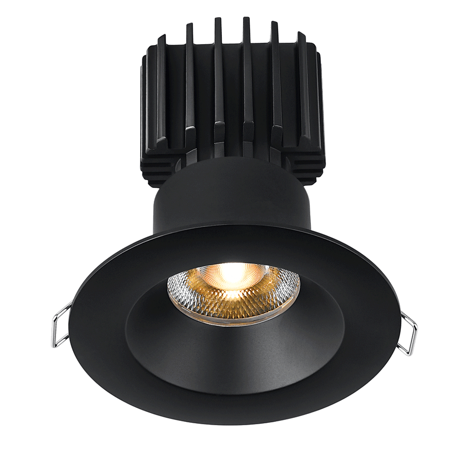 Tangra 3" Fixed Round Recessed Wide Trim Black | L3F-RRW-BK