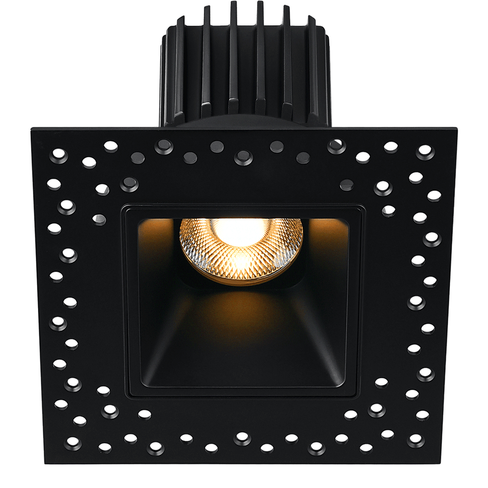 Tangra 3" Fixed Square Deep Regressed Invisible Trim Black | L3F-SDI-BK