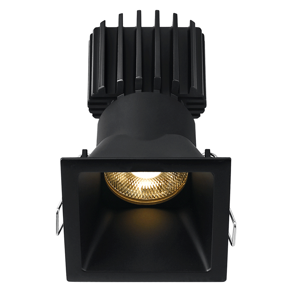 Tangra 3" Fixed Square Deep Regressed Thin Trim Black | L3F-SDT-BK