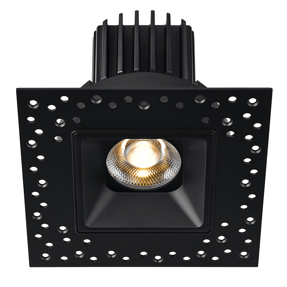 Tangra 3" Fixed Square Recessed Invisible Trim Black | L3F-SRI-BK