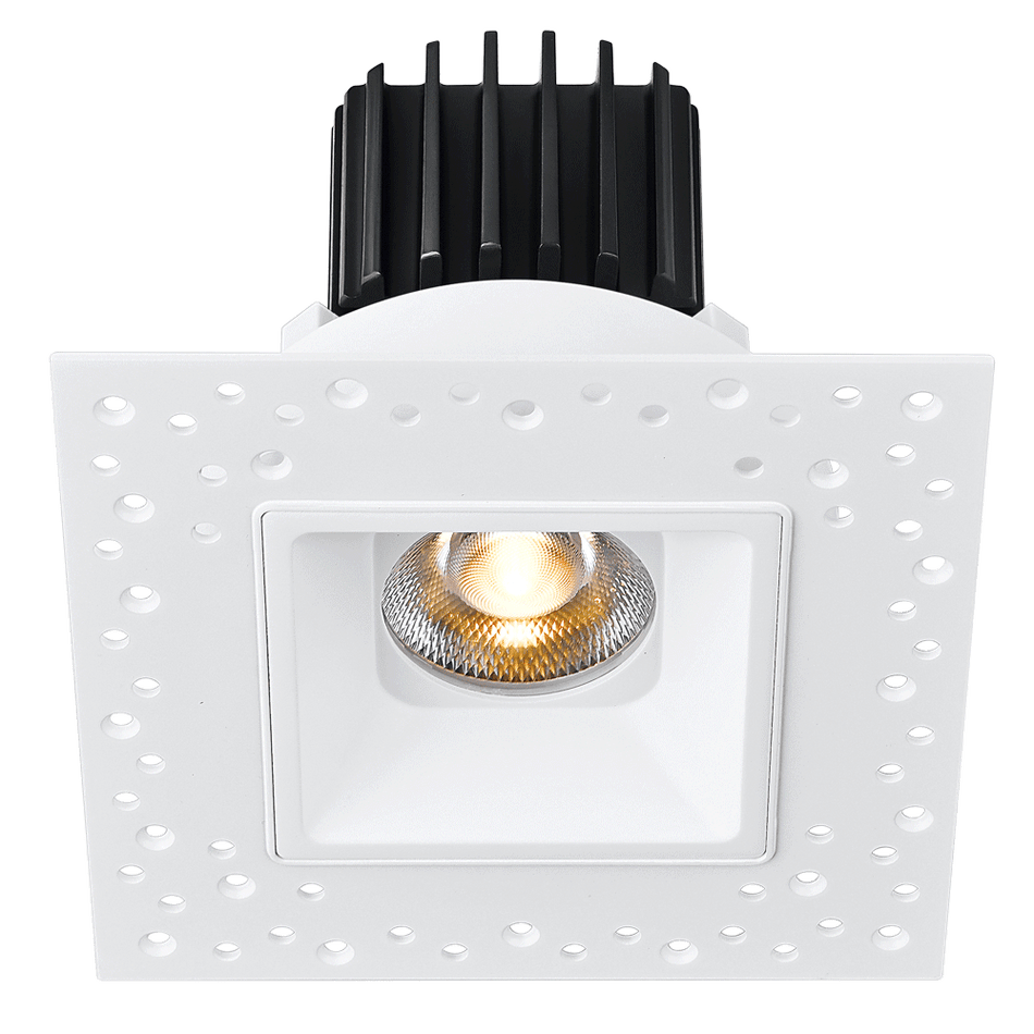 Tangra 3" Fixed Square Recessed Invisible Trim White | L3F-SRI-WH