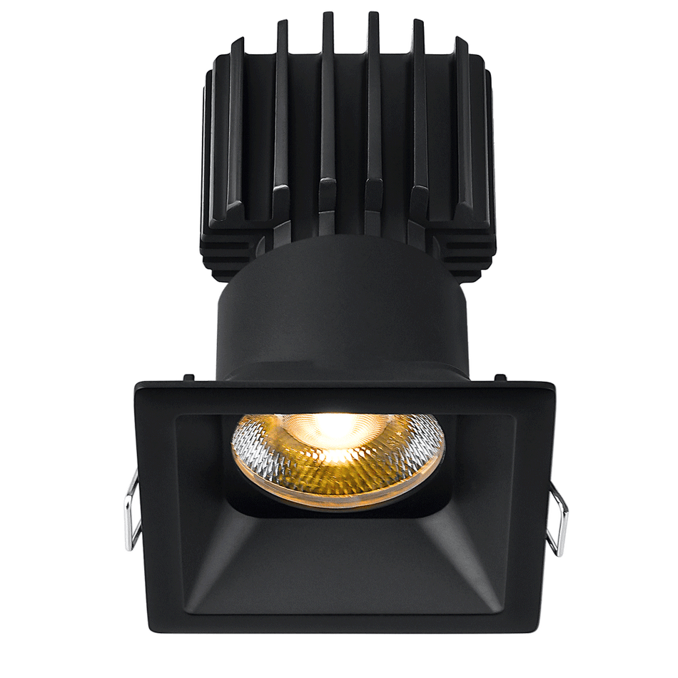 Tangra 3" Fixed Square Recessed Thin Trim Black | L3F-SRT-BK