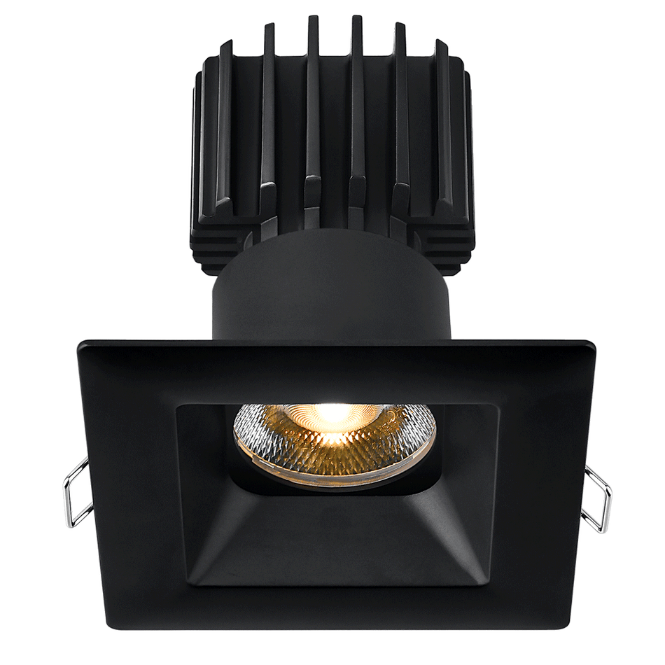 Tangra 3" Fixed Square Recessed Wide Trim Black | L3F-SRW-BK