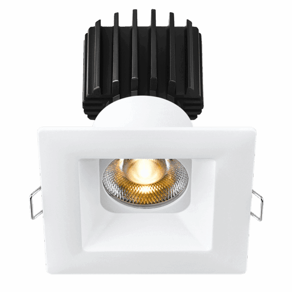Tangra 3" Fixed Square Recessed Wide Trim White | L3F-SRW-WH