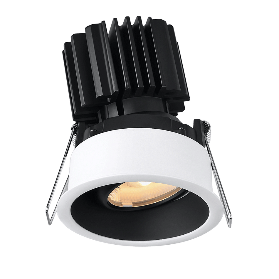 Tangra 3" Gimbal Round Recessed Thin Trim White/Black | L3G-RRT-WB