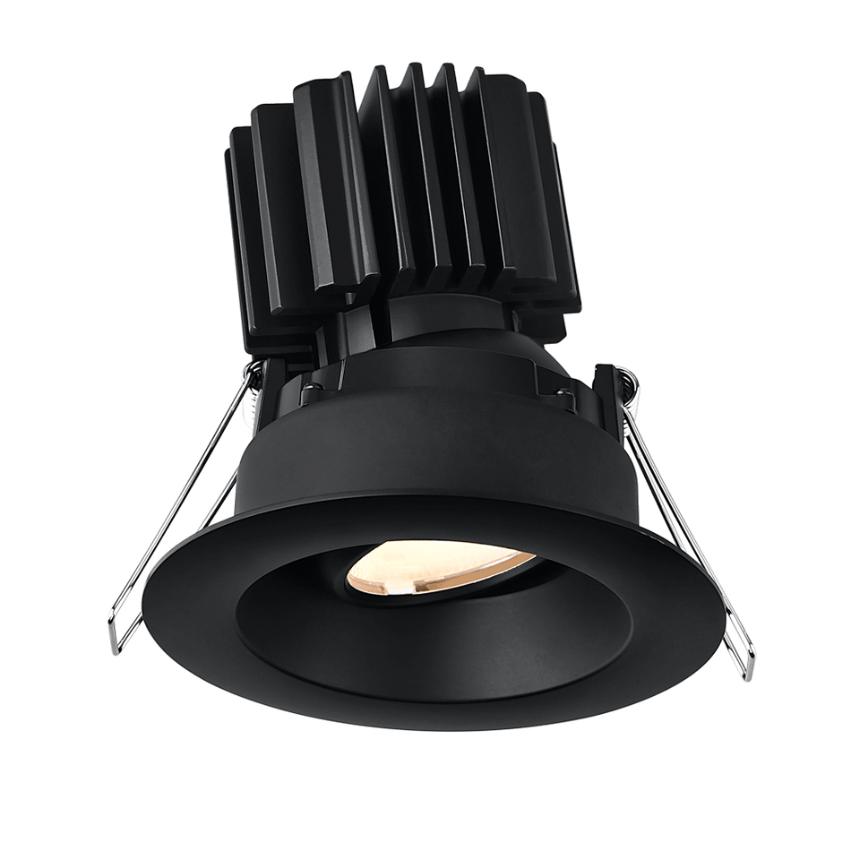 Tangra 3" Gimbal Round Recessed Wide Trim Black | L3G-RRW-BK