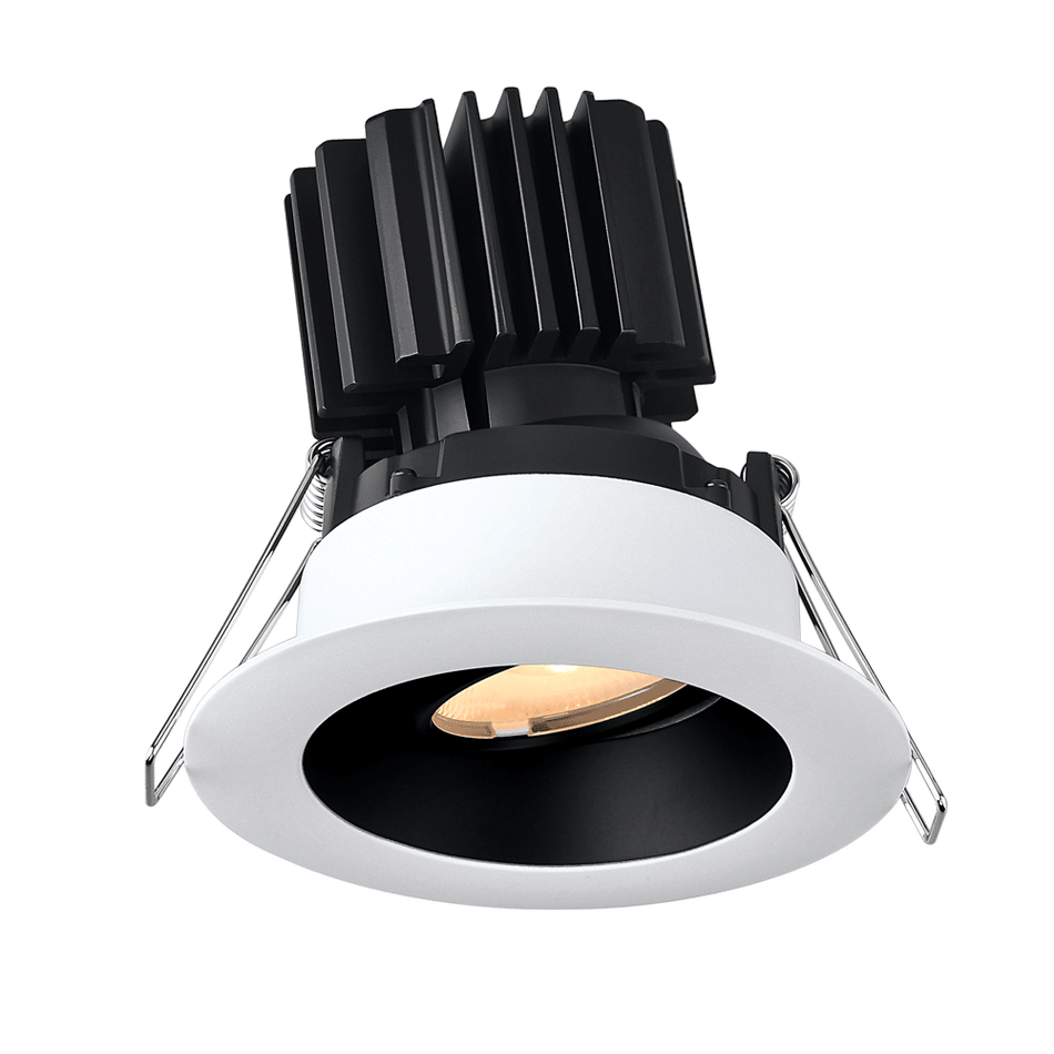 Tangra 3" Gimbal Round Recessed Wide Trim White/Black | L3G-RRW-WB