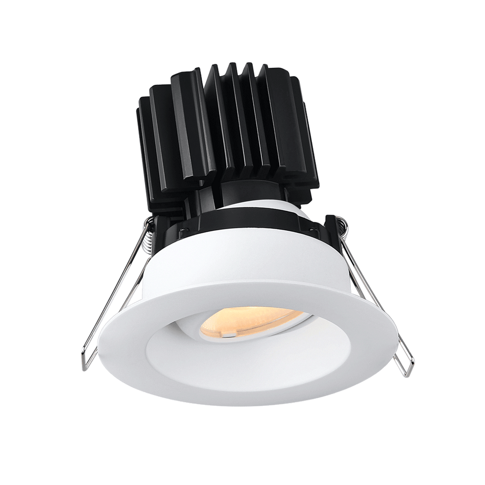 Tangra 3" Gimbal Round Recessed Wide Trim White | L3G-RRW-WH