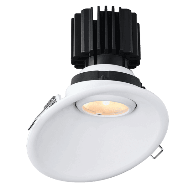 Tangra 4" Gimbal Round Sloped Thin Trim White | L3G-RST-WH