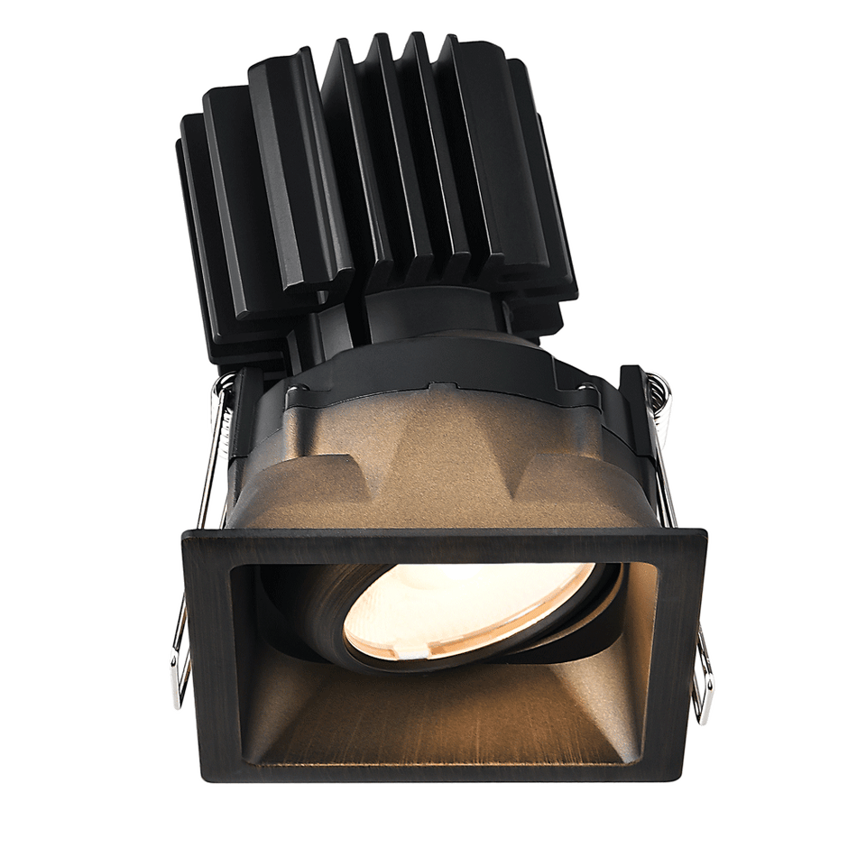 Tangra 3" Gimbal Square Recessed Thin Trim Bronze | L3G-SRT-BR