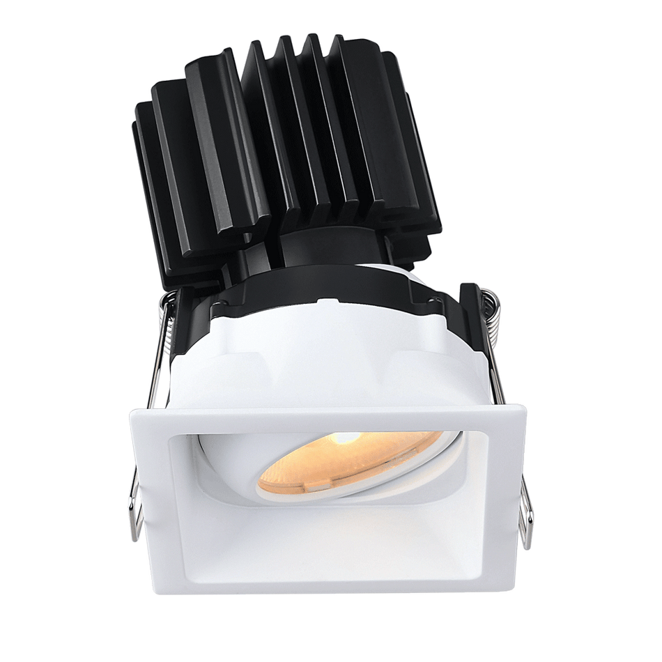 Tangra 3" Gimbal Square Recessed Thin Trim White | L3G-SRT-WH