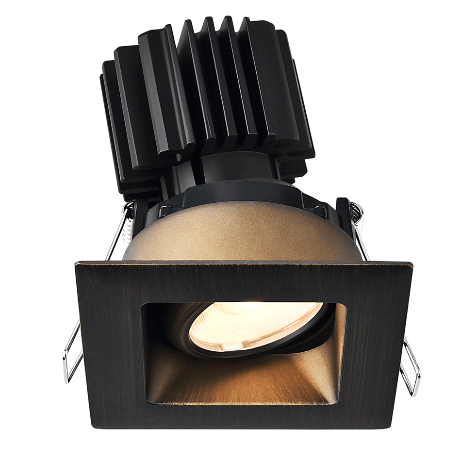 Tangra 3" Gimbal Square Recessed Wide Trim Bronze | L3G-SRW-BR