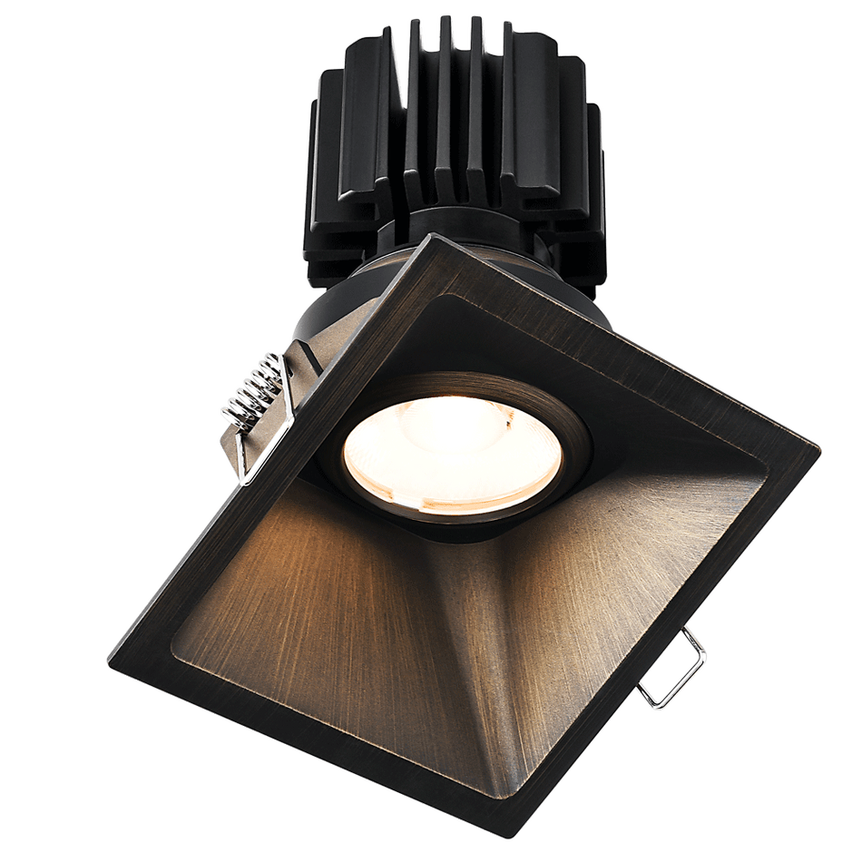 Tangra 4" Gimbal Square Sloped Thin Trim Bronze | L3G-SST-BR