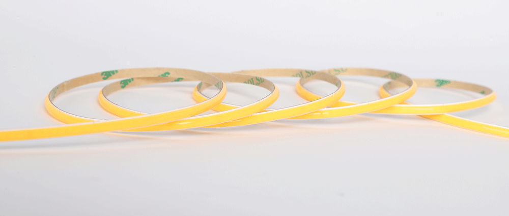 Studio Photography Marketing Image of Lotus LED Lights Product LBL-COB-384-24V-4MM-27K-16FT-IP20 for SimplySecured.ca Shopify