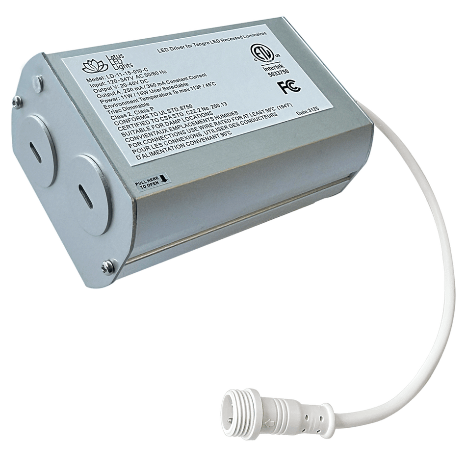 Lotus LED 11W/15W Selectable 0-10V Dimmable Driver 120-347V Commercial J-Box (LD-11-15-010-C) | LD-11-15