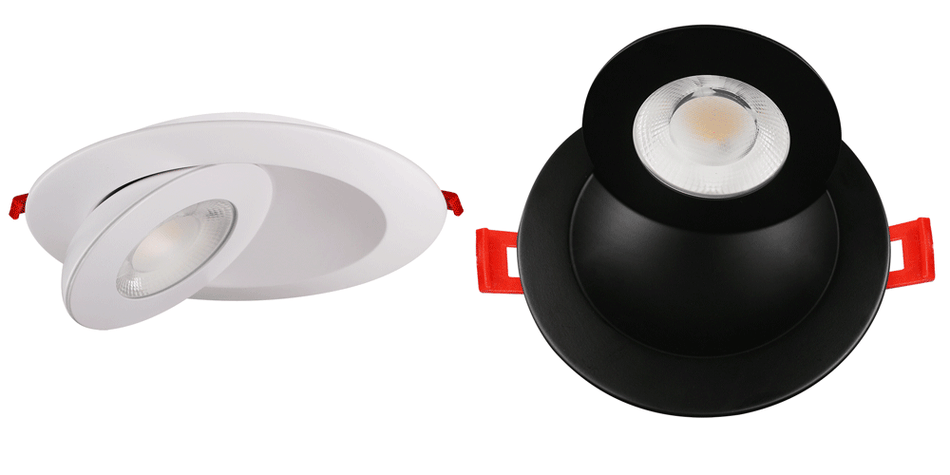 6" Round Floating Gimbal Recessed LED 15W 3000K | LED-6-S15W-3K-FG-WH